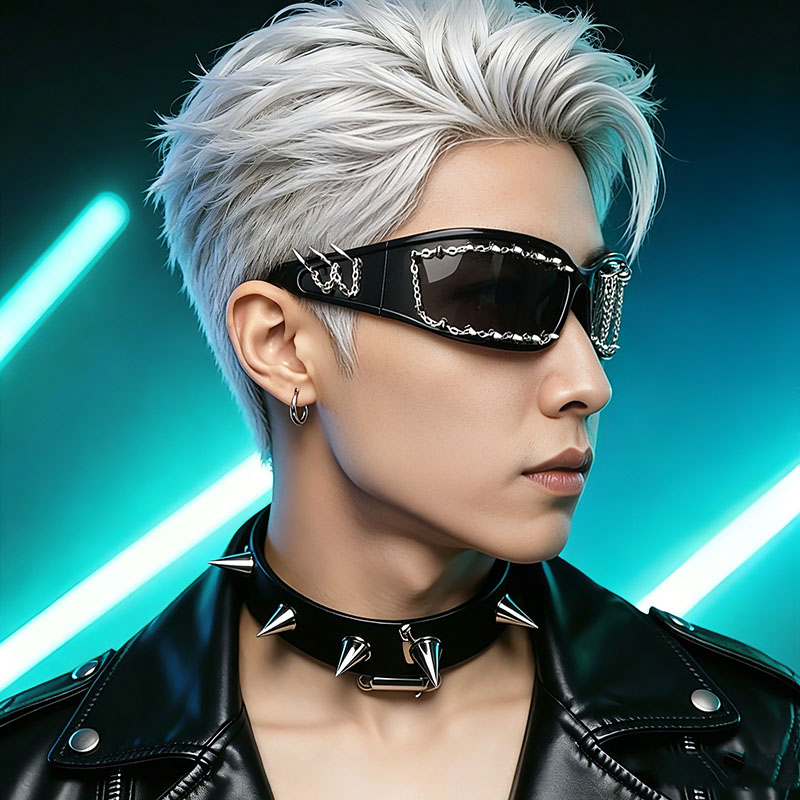 새로운 유행 수제 펑크 리벳 체인 다크 고딕 장식 안경 - Sunglass Retainer Cord 리뷰 및 가격