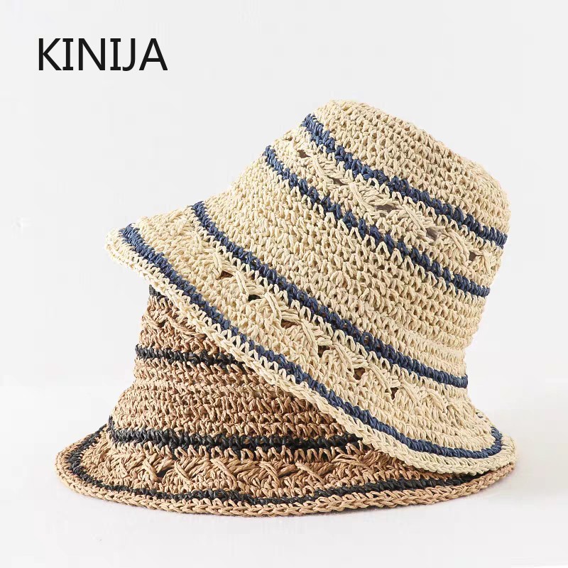 여름 모자 여성 밀짚 태양 모자 접는 태양 모자 한국어 - Bucket Hat Straw 리뷰 및 가격